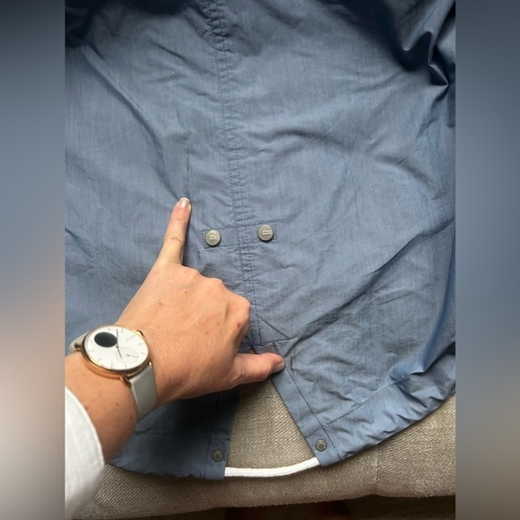 Scotch & Soda long  Jacket Womens Blue Full Zip Hood Nylon Troublemaker - Picture 2 of 12